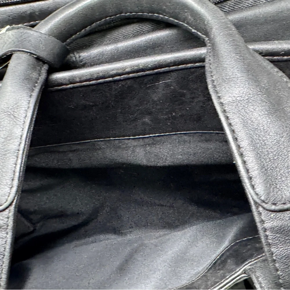 Tumi Leather 2-Wheeler Expandable Leather Laptop Briefcase #96003D4 Black